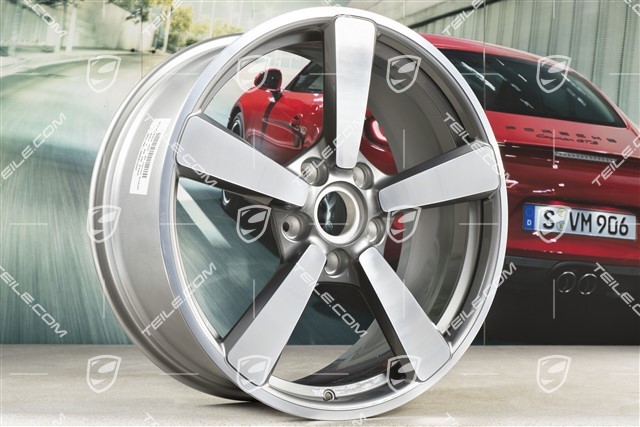 20+21-inch wheel rim set Carrera Exclusive, rims: front 8,5J x 20 ET53 + rear 11,J x 21 ET67, Platinum Silver