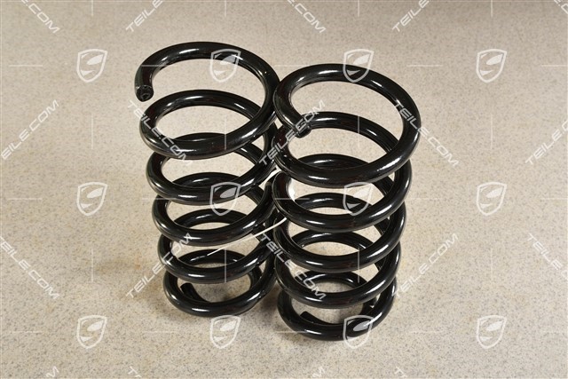 Coil spring set / kit, Rear axle, TURBO Coupe / Cabrio, ID White, Green