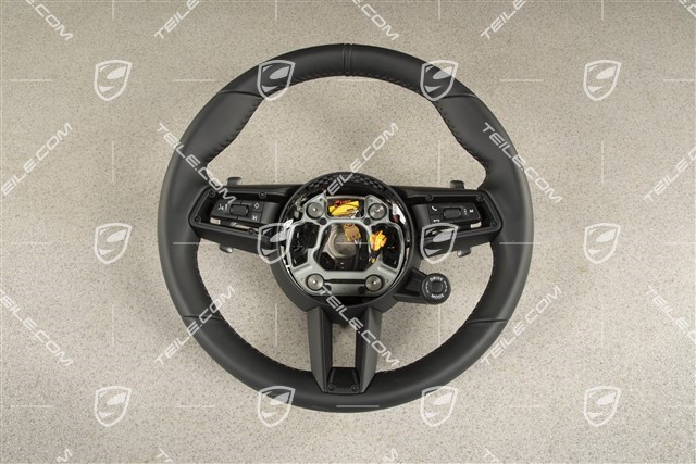 Sports Steering wheel GT Leather, multifunction, heated, Black, Sport Chrono Plus