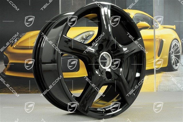 18-inch Panamera wheel set, 8J x 18 ET59 + 9J x 18 ET53, black high gloss