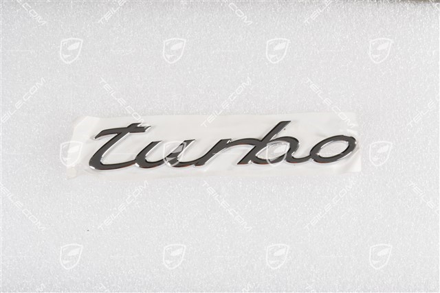 Schriftzug / Abzeichen / Emblem Aufkleber TURBO, Verchromt