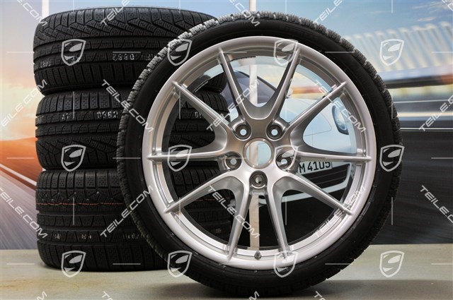 20-inch Carrera S (III) winter wheel set, 8,5J x 20 ET51 + 11J x 20 ET70, Pirelli winter tyres 245/35 ZR20 + 295/30 ZR20, without TPMS