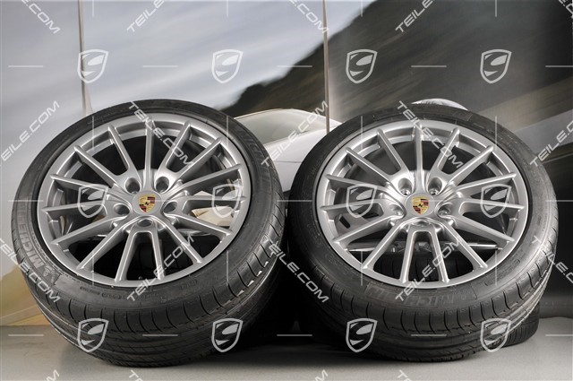 20-inch Panamera Sport summer wheel set, 2 x 9,5J x 20 ET 65 + 2 x 11,5 J x 20 ET 63, tyres 255/40 ZR20 + 295/35 ZR20