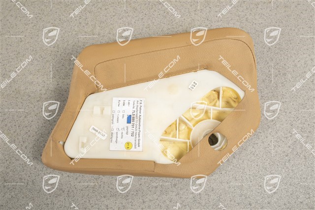 Rear seat cushion pad, Leather, Sand beige, R  / 7L5885701