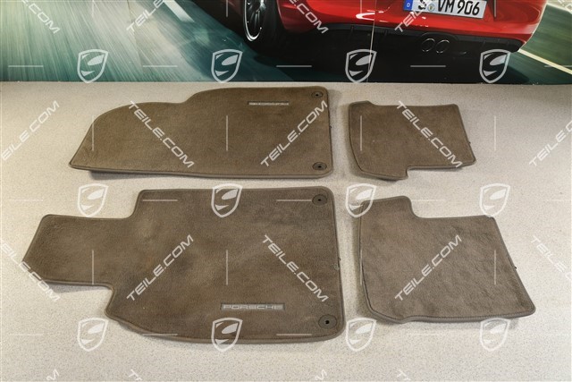 Floor mat set, front and rear, agate grey