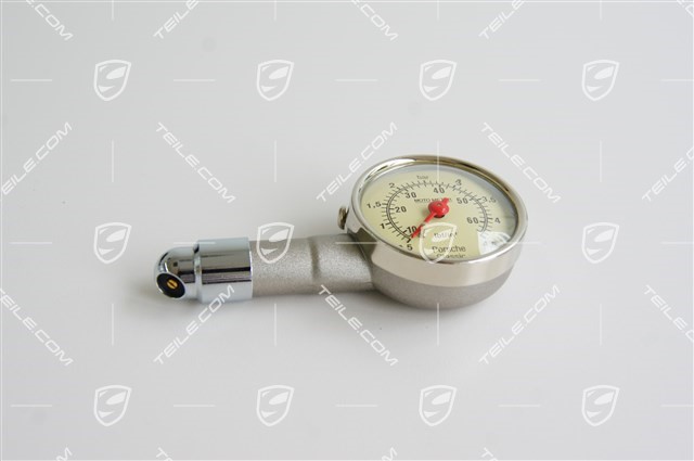 Tyre pressure gauge Porsche Classic, with leather case