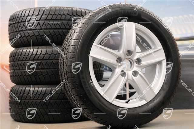 18-inch Cayenne S III winter wheel set, 4x wheels 8 J x 18 ET 53 + 4x winter tyres Michelin 255/55 R 18 109V XL M+S, without TPMS