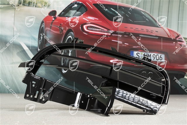 Front bumper, side ventilation grille, black high gloss, Boxster S, L