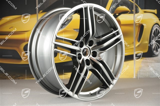 19-inch wheel rim Macan Design, 8J x 19 ET21, Platinum satin-matt