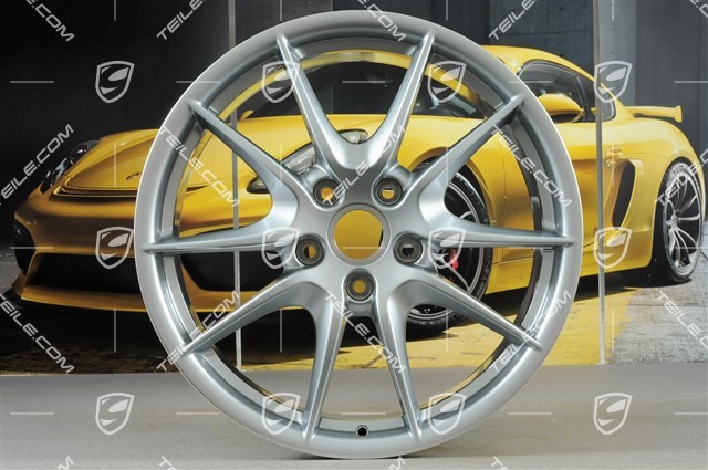 20-inch wheel, Carrera S III, 8J x 20 ET57, wheel spokes painted Rhodium Silver Metallic