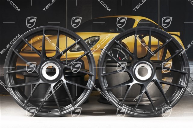 20-inch wheel rim set Turbo Sport III, central lock, 9J x 20 ET51 + 12J x 20 ET63, silky gloss black mat