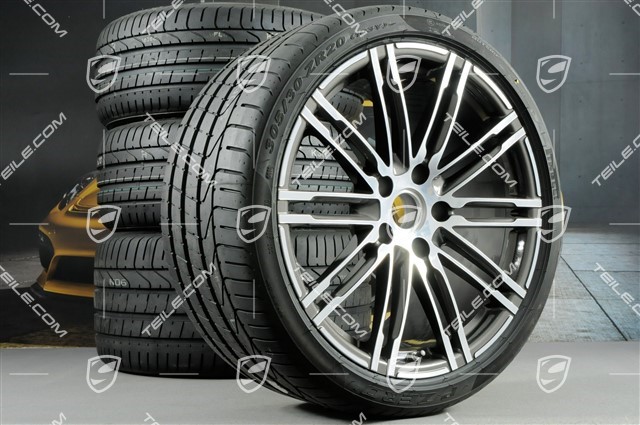 20-inch summer wheels set 911 Turbo III, rims 8,5J x 20 ET51 + 11J x 20 ET52 + NEW summer tyres 245/35 ZR20 + 305/30 ZR20, with TPMS