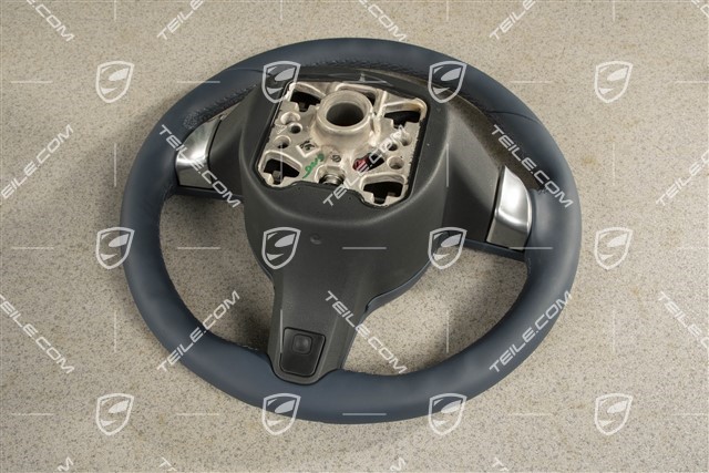 Multifunction Steering wheel, Smooth Leather, Sea blue, heated, PDK transmission