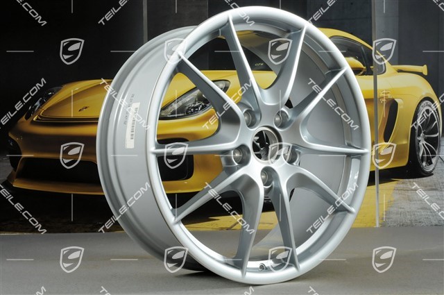20-inch wheel, Carrera S III, 8J x 20 ET57, wheel spokes painted Rhodium Silver Metallic