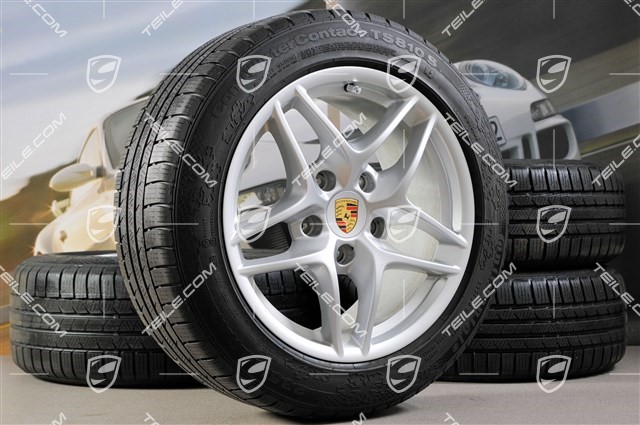 17-inch Boxster III winter wheel set, front wheels 7J x 17 ET55 + rear 8,5J x 17 ET40, tyres 205/55 R17 + 235/50 R17, without TPM