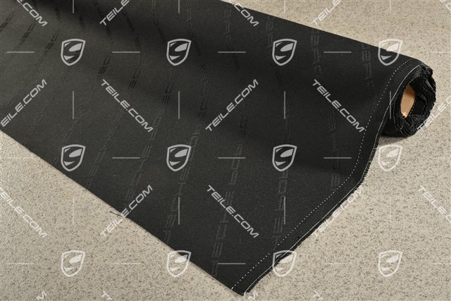 Seat cloth with lettering Porsche, Black
