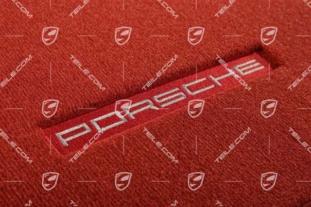 Floor mat set, front, RHD/right-hand drive/UK-Version, Carrera Red, L+R