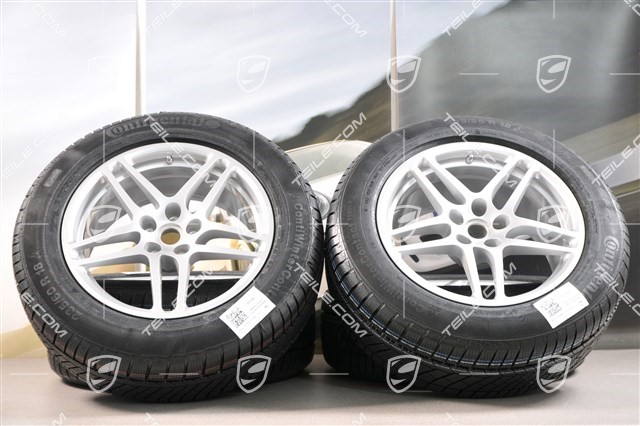 18-inch "Macan S" Winter wheel set, rims 8J x 18 ET21 + 9J x 18 ET21, winter tyres Continental ContiWinterContact 235/60 ZR 18 + 255/55 ZR 18, with TPMS