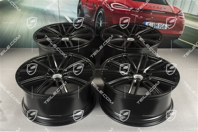 22-inch wheel rim setTurbo IV, 11,5J x 22 ET52 + 10J x 22 ET48, for Coupé, black satin-mat