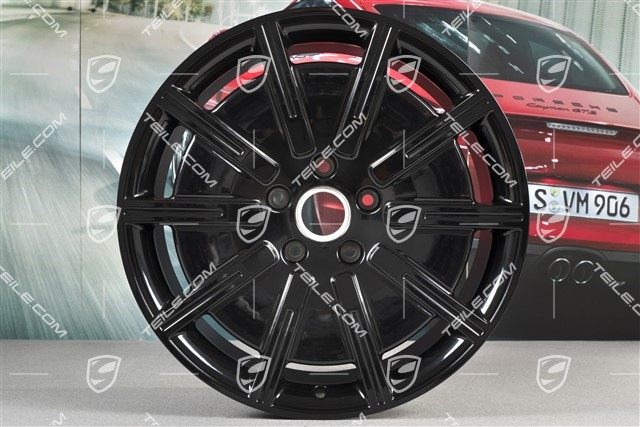 20" komplet felg Taycan Sport Aero, 9J x 20 ET54 + 11J x 20 ET60, czarny wysoki połysk