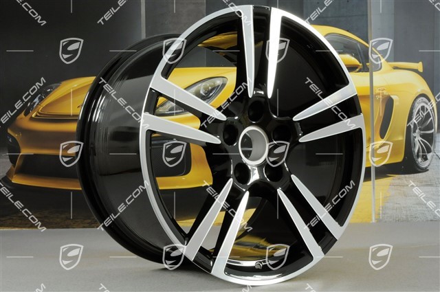 19-inch Turbo II wheel set, 8,5J x 19 ET56 + 11J x 19 ET51, for Turbo / Turbo S / GTS, black high gloss