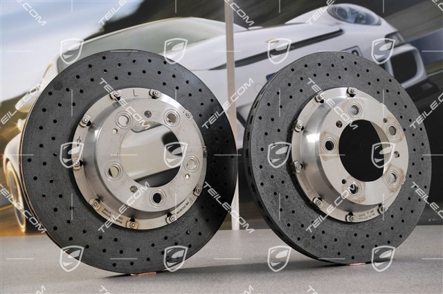 PCCB Ceramic brake retrofit kit, Turbo, incl. 380mm front brake discs + 350mm rear brake discs