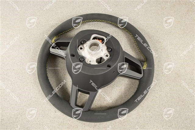 Sports Steering wheel GT, Alcantara, black/speed yellow