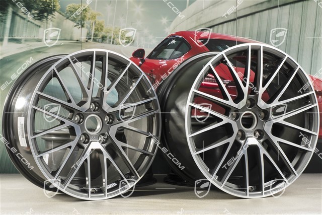 20+21-inch wheel rim set Turbo V, rims: front 8,5J x 20 ET40 + hinten 11J x 21 ET66