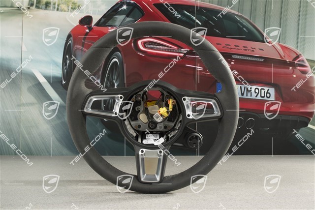 GT steering wheel, Alcantara, Black / Sport Chrono Package Plus