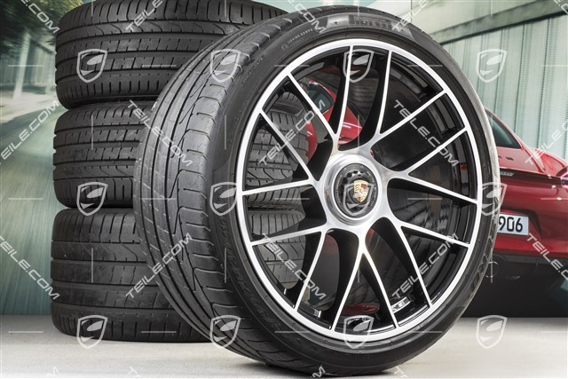 20-inch wheel set Turbo Sport III, central lock, rims 9J x 20 ET51 + 11,5J x 20 ET56 + summer tyres 245/35 ZR20 + 305/30 ZR20, black