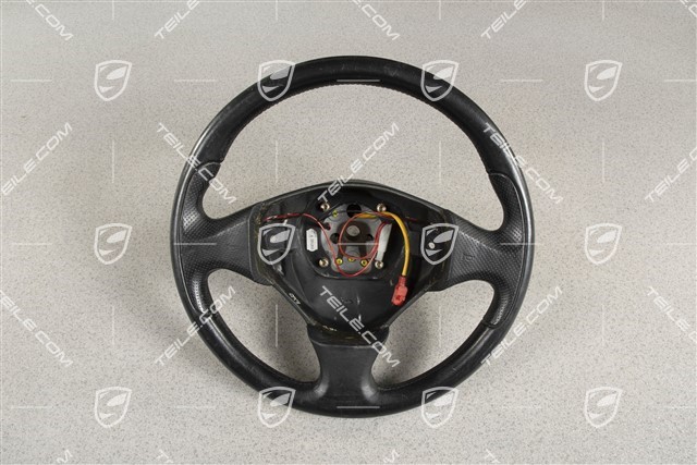 3200AC/GT - 3-spoke steering wheel, black leather