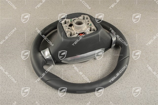 PDK, Multifunction steering wheel, heated, Leather, Black / Sport Chrono Package Plus