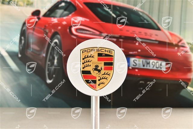 Dekielek felgi, duży kolorowy herb Porsche