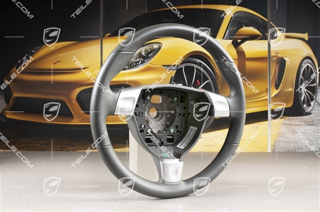 Sport steering wheel, leather, stone grey, manual transmission