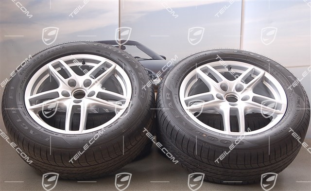 19-inch Cayenne Turbo summer wheel set, 4 wheels 8,5 J x 19 ET 59 + 4 tyres 265/50 R 19 110Y XL, without TPMS, only 80km