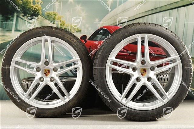 19-inch winter wheels set "Carrera", rims 8,5J x 19 ET50 + 11J x 19 ET77 + Pirelli Sottozero II winter tyres 235/40 R19 + 295/35 R19