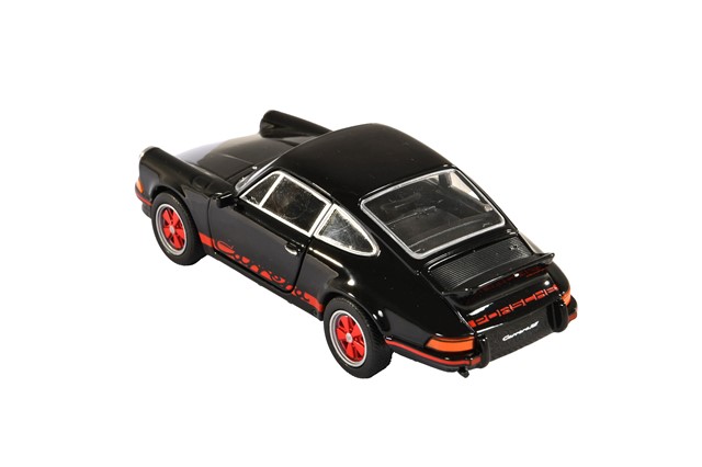 Toy/car Pull back Porsche 911 RS 2.7, Welly, black, scale 1:38
