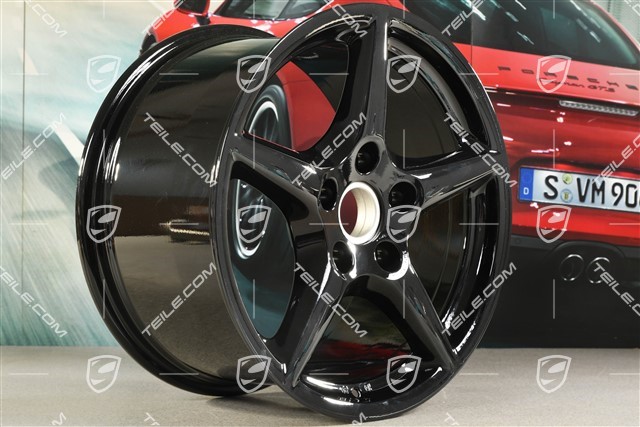18-inch Carrera III wheel, 10J x 18 ET58, Lemmerz, black high gloss