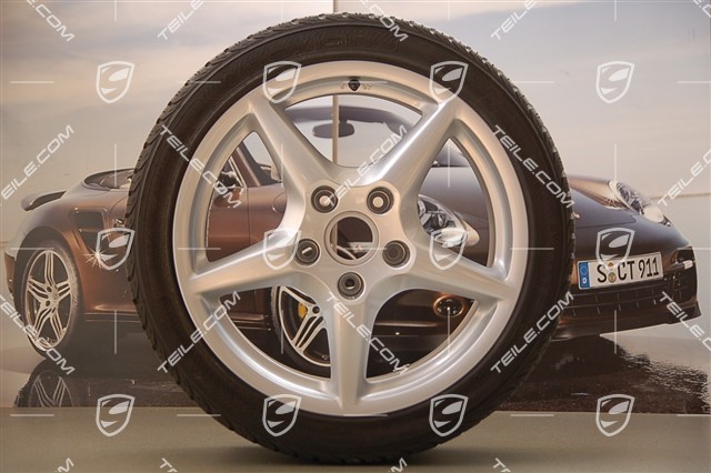 18-inch Carrera III winter wheel set, 8J x 18 ET 57 + 11J x 18 ET 51, C4/C4S