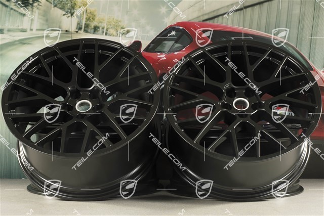 21-inch RS Spyder alloy wheels set, 9,5J x 21 ET27 + 10J x 21 ET19, black satin mat
