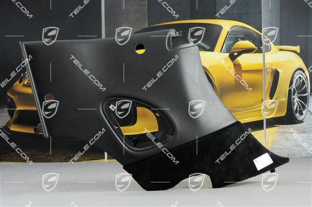 Side trim panel, leatherette, black, cabrio, L