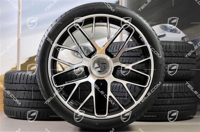 20-inch summer wheel set Turbo S, 9J x 20 ET51 + 11,5J x 20 ET56, tyres 245/35 ZR20 + 305/30 ZR20, with TPM
