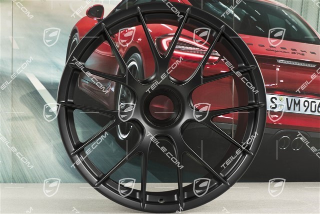 GT2RS / GT3RS wheel rim/disc, Magnesium, central lock, 9,5J x 20 ET50, black satin mat