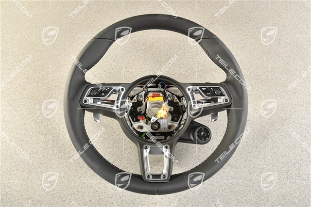 Kierownica sportowa GT, skóra, czarna, multifunkcyjna, podgrzewana, Sport Chrono Plus
