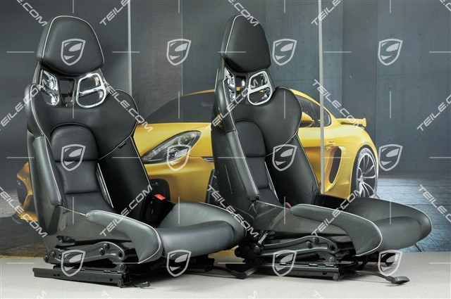 918 Spyder Bucket seats, black leather, L+R