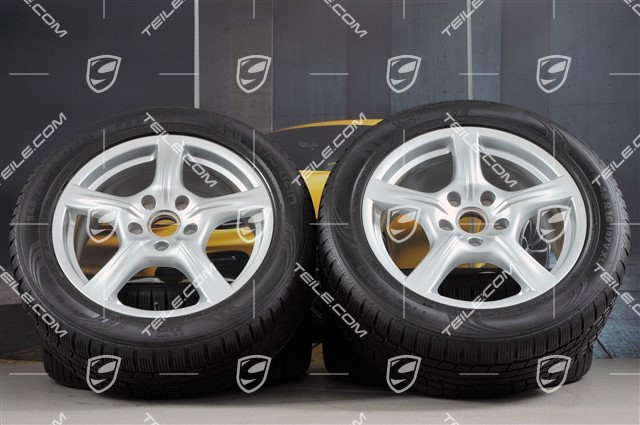 18-inch Panamera winter wheel set, 8J x 18 ET 59 + 9J x 18 ET 53 + NEW Nokian winter tyres 245/50 R18 + 275/45 R18, DOT/prod.year 2013