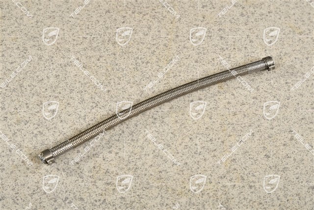 Stainless steel braided vacuum hose 190mm long