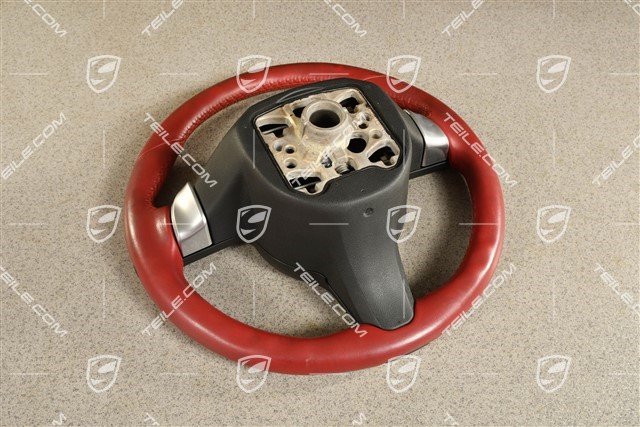 Steering wheel, Smooth Leather Carrera Red, PDK transmission