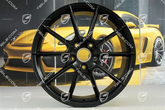 20" wheel rim set "Boxster Spyder", rims 8,5J x 20 ET57 + 10,5J x 20 ET47, black silky gloss / mat
