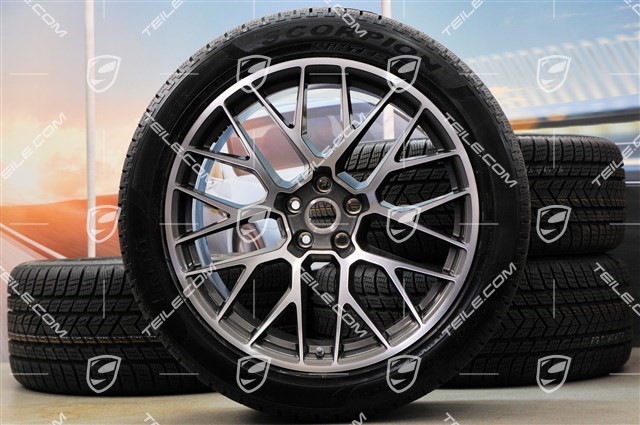 20-inch "RS Spyder Design" winter wheels set, rims 9J x 20 ET26 + 10J x 20 ET19 + NEW Pirelli Scorpion Winter winter tyres 265/45 R 20 + 295/40 R 20, with TPMS